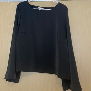 Black long bell sleeve blouse